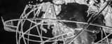Panoramic The Stainless Steel Globe at the Port of Miami Entrance black and white Photos