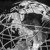 Square The Stainless Steel Globe at the Port of Miami Entrance black and white Photos