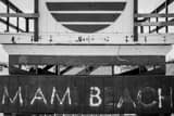 Horizontal A Weathered Miami Beach Lifeguard Hut black and white Photos