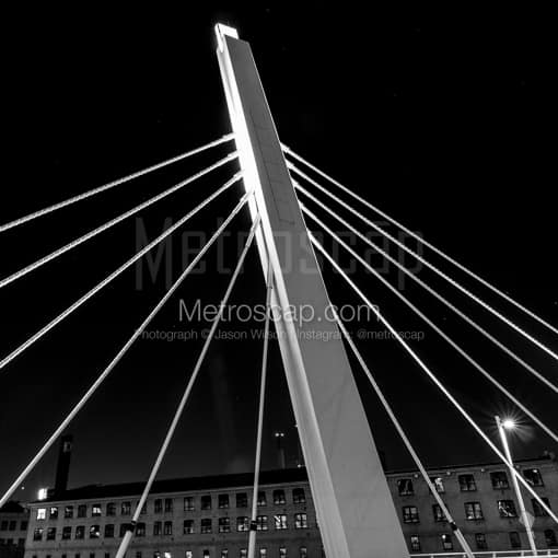 A Spire of the Sixth Street Bridge -- Milwaukee Black and White Photos