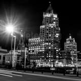 Square Downtown Milwaukee Skyline and Riverwalk Framed Photos
