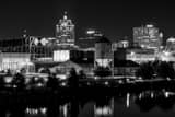 Horizontal The Harley-Davidson Museum and Milwaukee Skyline Framed Photos