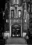 Vertical Marquette Hall at 1217 Wisconsin Ave. black and white Photos