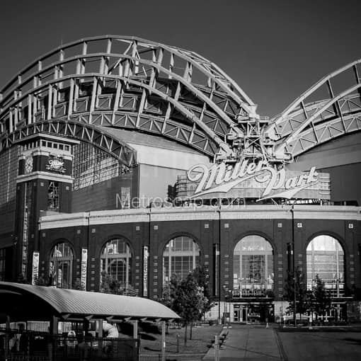 Miller Park Home of the Milwaukee Brewers -- Milwaukee Black and White Photos