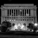 Square The Milwaukee County Courthouse at Night Framed Photos