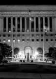 Vertical The Milwaukee County Courthouse at Night Framed Photos