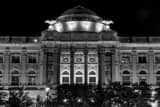 Horizontal The Milwaukee County Library at Night Framed Photos