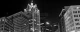 Panoramic The Milwaukee Riverwalk featuring the 100 E. Wisconsin Building Framed Photos