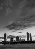 Vertical The Milwaukee Skyline from Veterans Park Framed Photos