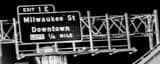 Panoramic Milwaukee St Downtown Highway Sign Framed Photos