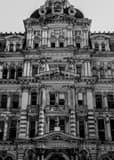 Vertical The Mitchell Building in Downtown Milwaukee black and white Photos