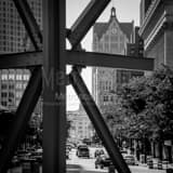 Square The Orange Sculpture and Downtown Milwaukee Framed Photos