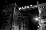 Horizontal The Pabst Brewing Sign at Night Framed Photos