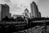 Horizontal Traffic Along North Lincoln Memorial Drive black and white Photos