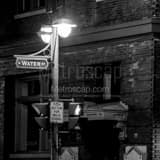 Square Water Street at Night Framed Photos