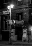 Vertical Water Street at Night Framed Photos