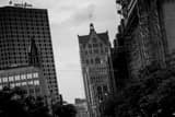 Horizontal Wisconsin Avenue in Downtown Milwaukee black and white Photos