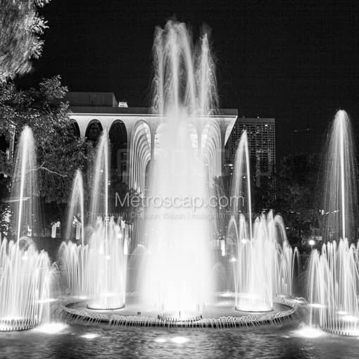The Fountain near the ING Building -- Minneapolis Black and White Photography