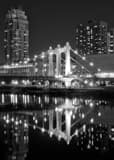 Vertical The Hennepin Ave Bridge Reflects in the Mississippi River Photography