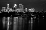 Horizontal The Minneapolis Skyline at Night Photography