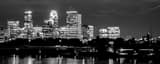 Panoramic The Minneapolis Skyline at Night Photography