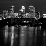 Square The Minneapolis Skyline at Night Photography