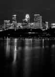 Vertical The Minneapolis Skyline at Night Photography