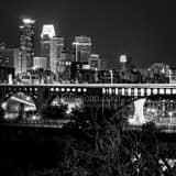 Square The Minneapolis Skyline from East River Parkway Photography