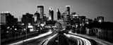 Panoramic The Minneapolis Skyline at Dusk over 35W Photography
