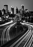 Vertical The Minneapolis Skyline at Dusk over 35W Photography