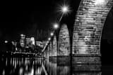 Horizontal The Stone Arch Bridge at Night Photography