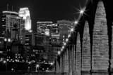 Horizontal The Stone Arch Bridge and Minneapolis Skyline Photography
