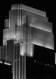 Vertical The Top of the Wells Fargo Center landscape black and white Photography