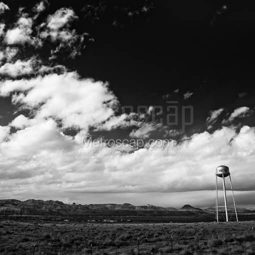 Aneth Utah Water Tower -- Monument Valley Black and White Photography