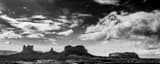 Panoramic Gorgeous Clouds in Monument Valley Utah black and white Photography