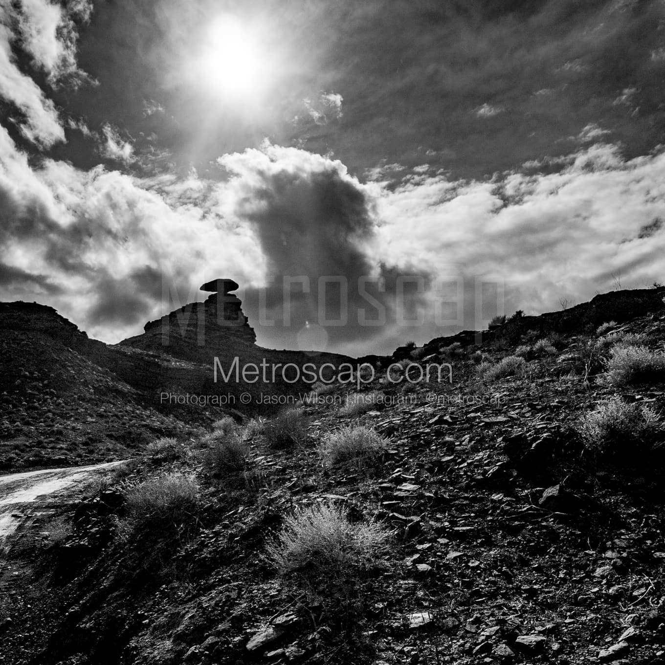 Mexican Hat Utah black and white Photography Mexican Hat Utah black and white Photography square crop