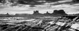Panoramic Monument Valley in Southern Utah black and white Pictures