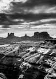 Vertical Monument Valley in Southern Utah black and white Pictures