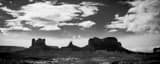 Panoramic Monument Valley Utah black and white Photography