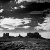 Square Monument Valley Utah black and white Photography