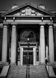 Vertical WVU Colson Hall black and white Pictures
