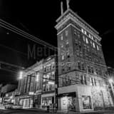Square Downtown Morgantown West Virginia at Night Photography