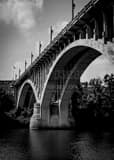 Vertical Million Dollar Bridge in Fairmont West Virginia black and white Pictures