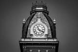 Horizontal The Seth Thomas Clock atop Woodburn Hall black and white Pictures