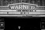 Horizontal Warner Theater Sign black and white Pictures
