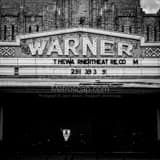 Square Warner Theater Sign black and white Pictures
