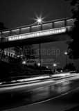 Vertical West Virginia University at Night black and white Pictures