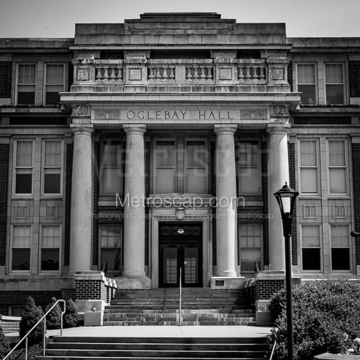 WVU Oglebay Hall -- Morgantown WV Black and White Photos