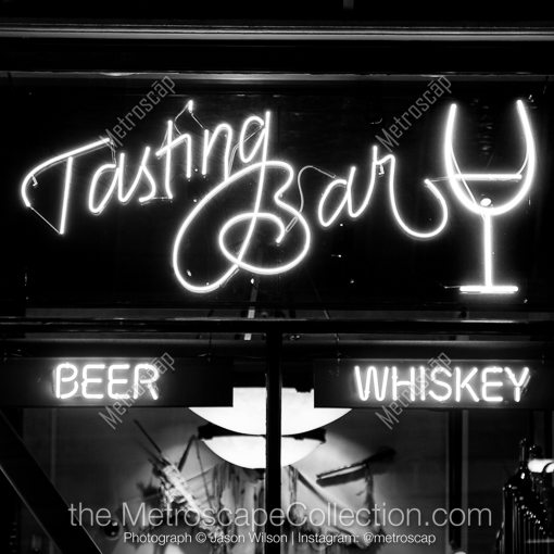 A Beer Wine and Whiskey Tasting Bar in Napa -- Napa-Valley Black and White Photos