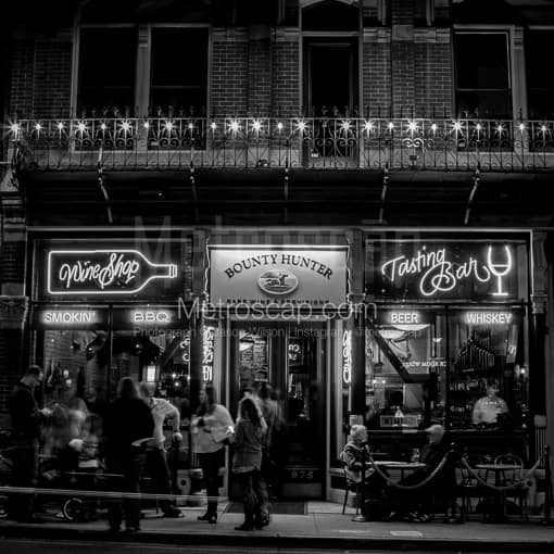 The Bounty Hunter Wine Bar and Restaurant -- Napa-Valley Black and White Photos